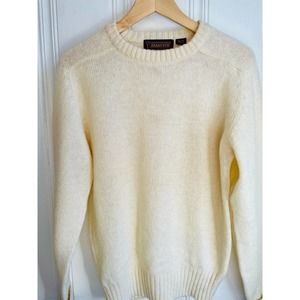 Adams Row by RIehman 100% Wool Shetland Sweater Cream Women’s M